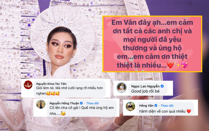Hậu 'càn quét' Miss Universe 2020 với Kén Em, Khánh Vân gửi lời tri ân và phản ứng của loạt sao Việt