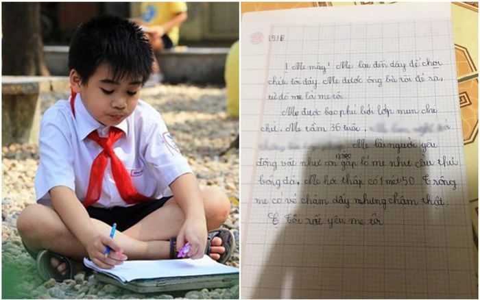 Miêu tả mẹ với loạt khuyết điểm, cậu bé tiểu học vẫn khiến dân tình 'lụi tim' với câu chốt cuối bài