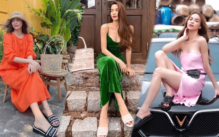 Đây là kiểu dép lê bình thường mà không hề tầm thường khiến Hồ Ngọc Hà mê mệt
