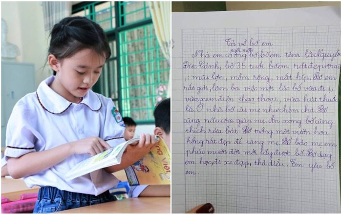 Bài văn miêu tả bố của cô bé tiểu học với loạt ưu điểm 'sai sai' khiến dân tình cười ngất
