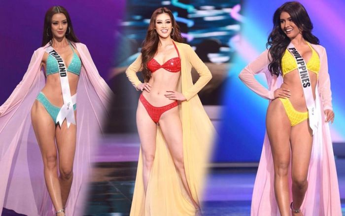 Khoảnh khắc cận body hoàn hảo của Khánh Vân và hai đại diện Thailand & Philippines trong bikini