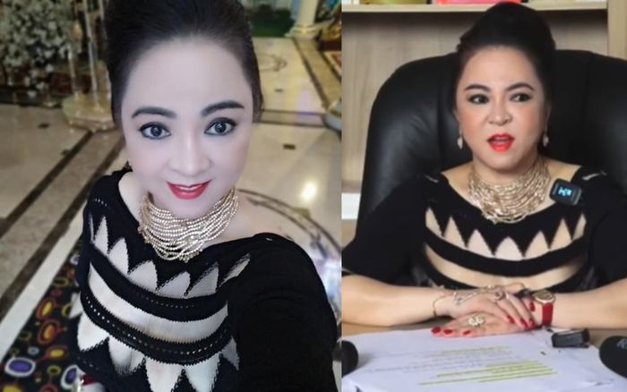 Bà Phương Hằng đeo vàng nặng trĩu để livestream, còn diện áo 'hiểm hóc' suýt lộ cả điểm 'nhạy cảm'