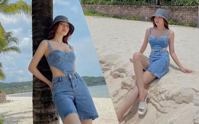 Ninh Dương Lan Ngọc khoe vòng eo trứ danh với cây denim lạ mắt
