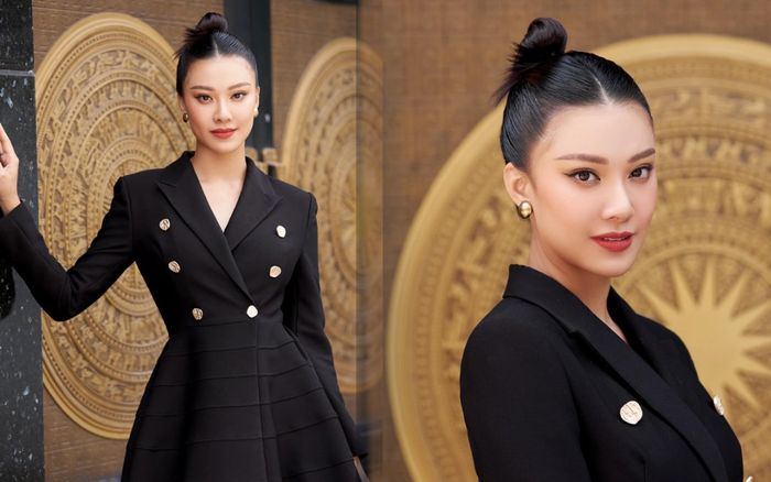 Kim Duyên xuống phố thanh lịch khi diện nguyên set đen huyền bí: Layout hoàn hảo cho cuộc chiến Hoàn vũ