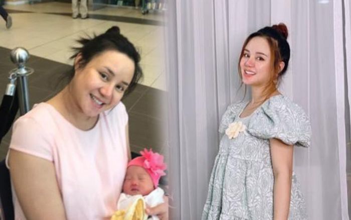 Mang bầu lần thứ 3, Vy Oanh giữ được vóc dáng thon gọn khác hẳn 2 lần sinh trước