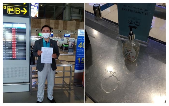 Xôn xao nước sát khuẩn tay tại sân bay Nội Bài là nước lã, cảng vụ Hàng không Miền Bắc lên tiếng