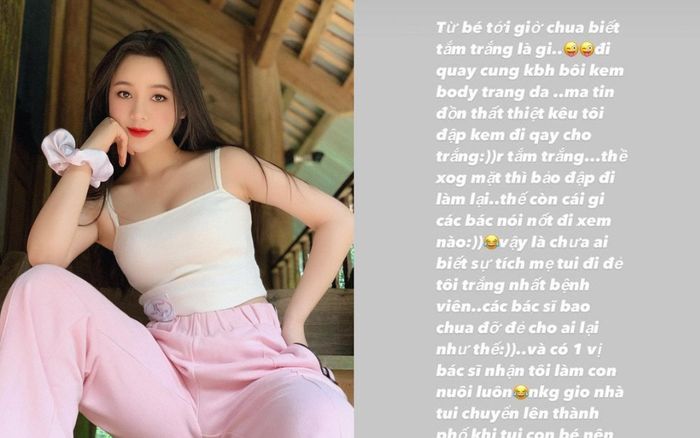 Quỳnh Kool bức xúc vị bị nghi tắm trắng, nhưng netizen chỉ chú ý đến lỗi này trong bài đăng của cô