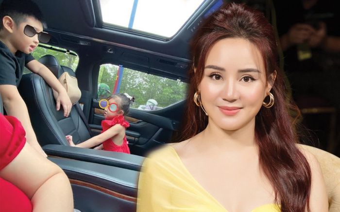 Tạm gác những ồn ào, 'mẹ bầu' Vy Oanh vui vẻ đi trốn dịch cùng các con