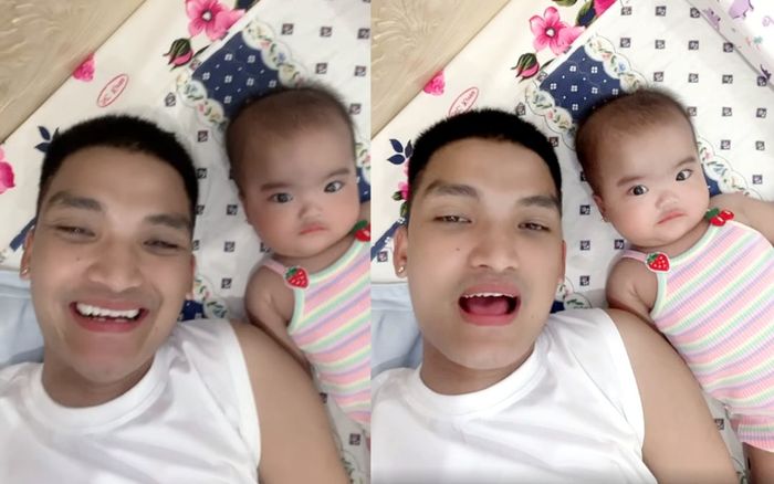 Mạc Văn Khoa làm clip trêu con gái, tuy nhiên biểu cảm của bé Minnie khiến dân mạng 'đứng hình'