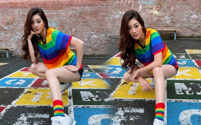 Khánh Vân ủng hộ cộng đồng LGBTQ+, diện đồ lục sắc khẳng định 'yêu là yêu'