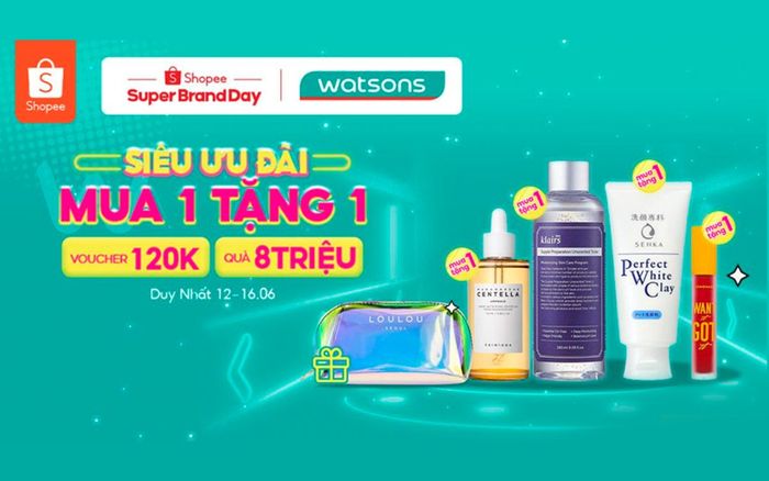 Watsons sale hè rực lửa cho nàng sắm sửa thả ga tại Shopee