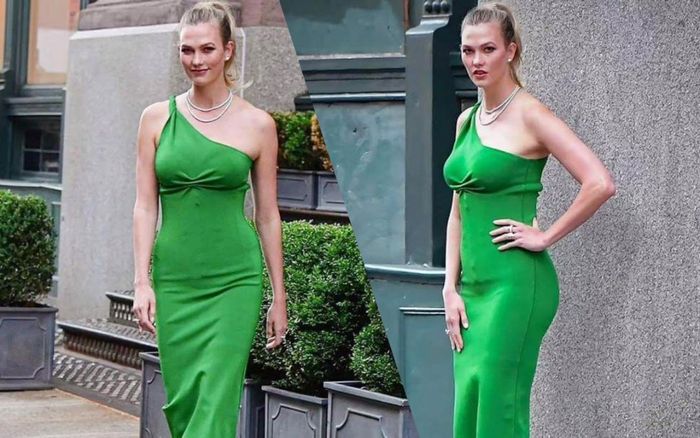 Chân dài Victoria's Secret lộ rõ corset siết eo làm hỏng cả bộ đầm