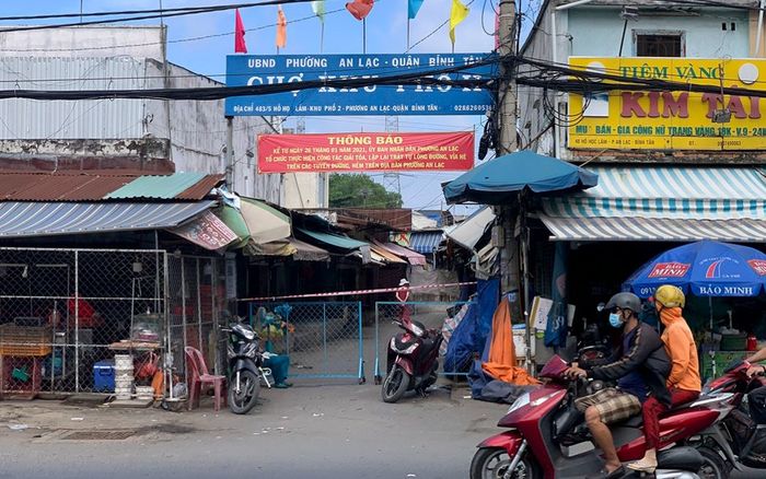 TP.HCM: Phong tỏa một khu chợ ở quận Bình Tân vì có ca nghi mắc COVID-19