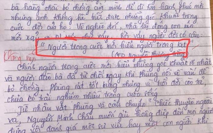 Sử dụng câu nói của nữ đại gia nổi tiếng vào bài phân tích, nam sinh ngay lập tức bị cô giáo chấn chỉnh