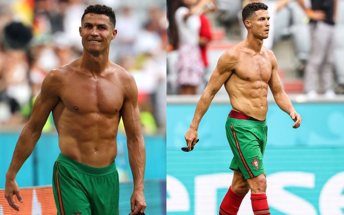 Ronaldo khoe thân hình 6 múi 'rõ mồn một, dân tình bảo 'chắc do uống nước lọc'