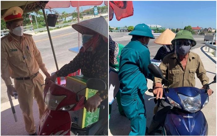 Dúi ít tiền gửi các CSGT ở chốt trực Covid- 19 nhưng bị từ chối, hành động lúc sau của cụ bà gây bất ngờ