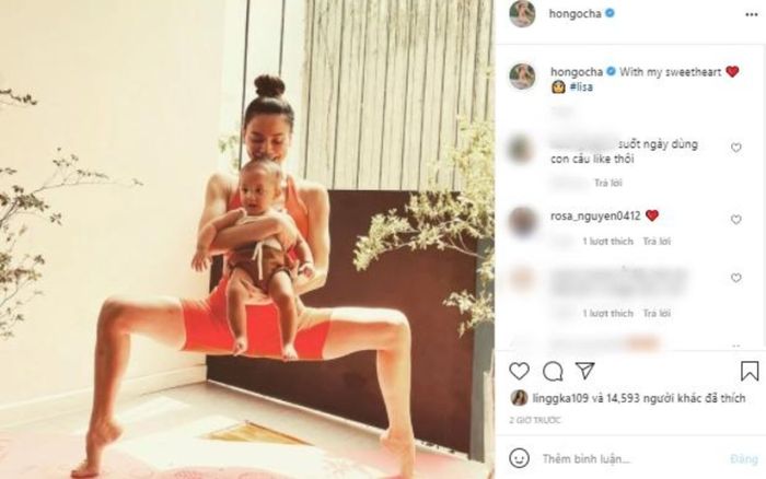 Hồ Ngọc Hà bị nói cố tình câu like, kéo tương tác khi tập yoga cùng con
