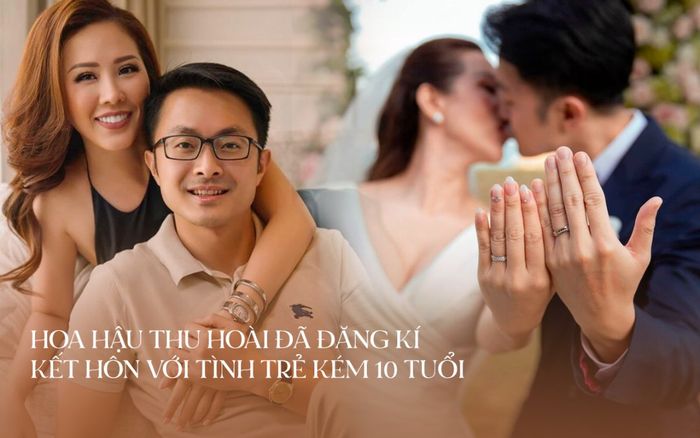 Hoa hậu Thu Hoài kết hôn với tình trẻ kém 10 tuổi: 'Số phận đã thay 2 đứa quyết định tất cả'