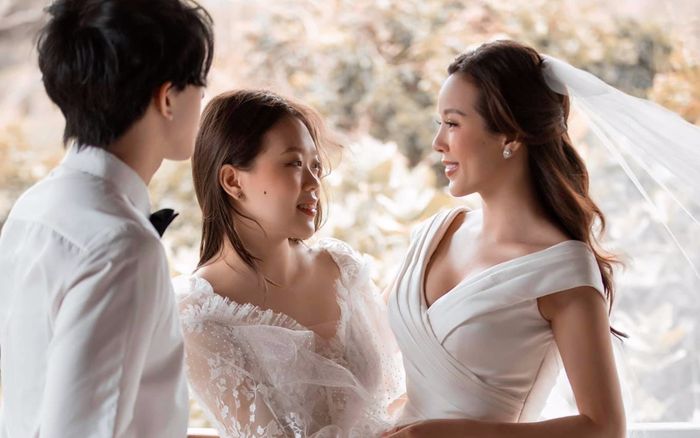 Ảnh cưới ngọt ngào của Hoa hậu Thu Hoài: 'Chúng tôi đang rất hạnh phúc khi chính thức thành vợ và chồng'