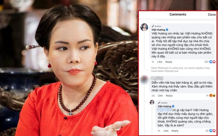Việt Hương đáp trả 'cực gắt' khi bị nói là 'diễn viên hài hay bán hàng online xàm xí'