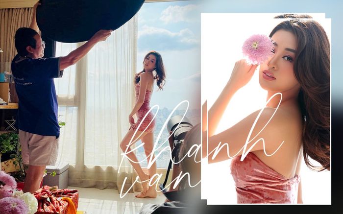 Được bố hỗ trợ hậu trường, Hoa hậu Khánh Vân 'bắn ảnh' lia lịa với đạo cụ đặc biệt 'cây nhà lá vườn'