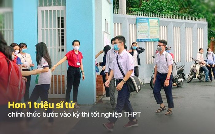 Hơn 1 triệu sĩ tử chính thức bước vào kỳ thi tốt nghiệp THPT, nhiều biện pháp phòng dịch được tăng cường