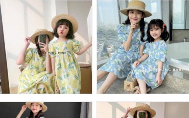 Thanh Hằng Baby: thế giới của những sắc màu đầm cotton hoạ tiết cho bé gái