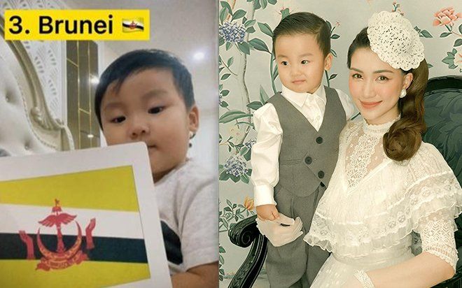 'Đọ trí nhớ' với con trai Hòa Minzy: Liệu bạn có đọc tên được quốc kì các nước trên thế giới không?