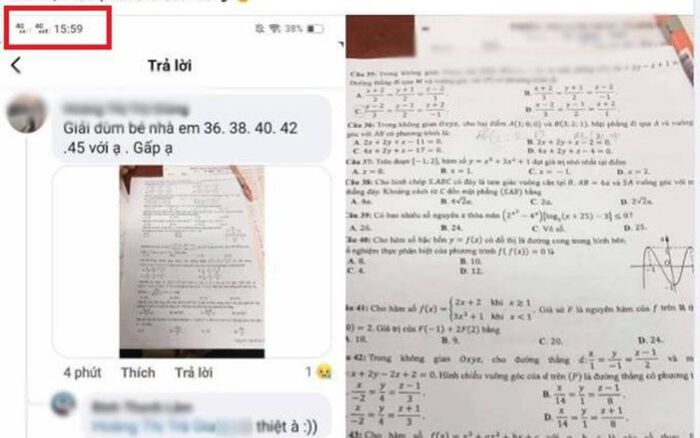 Công an vào cuộc vụ thí sinh lén chụp đề thi Toán rồi gửi cho người nhà 'cầu cứu' dân mạng giải hộ
