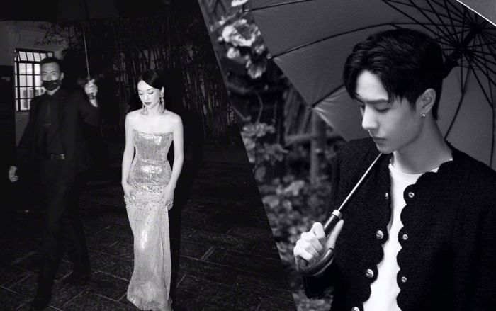 Khoảnh khắc thời trang của Vương Nhất Bác, Châu Tấn đẹp đến nao lòng khi chụp hình với những chiếc ô