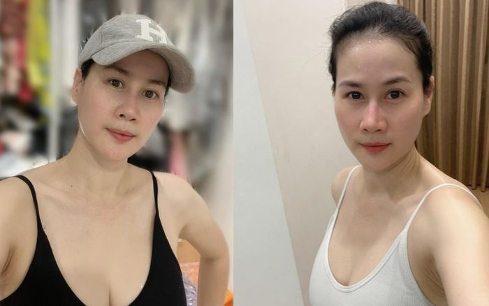 Thân Thúy Hà khoe ảnh tập luyện ở nhà mùa dịch, dân tình chỉ chú ý đến vòng 1 'căng tràn' của bà mẹ 2 con