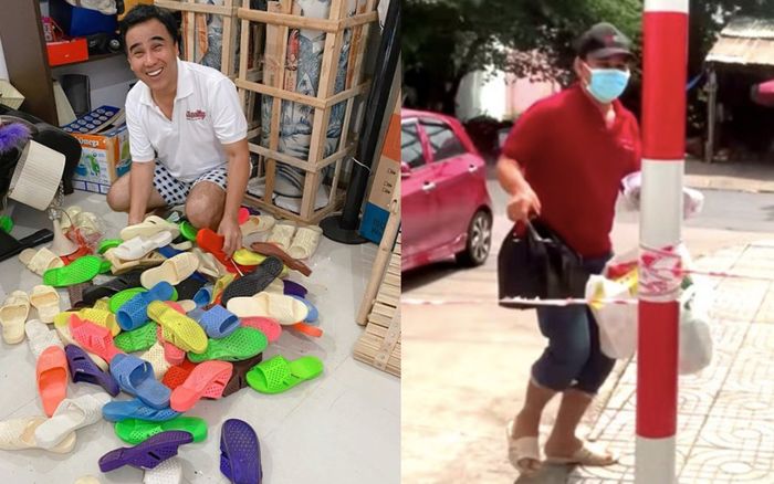 Quyền Linh đi tiếp tế cho em trai, dân tình chỉ chú ý đến 'đôi dép tổ ong huyền thoại' của nam MC