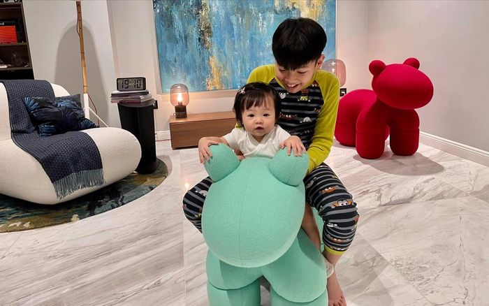 Đàm Thu Trang khoe ảnh selfie cả nhà, biểu cảm của Suchin và Subeo 'đốn tim' dân tình