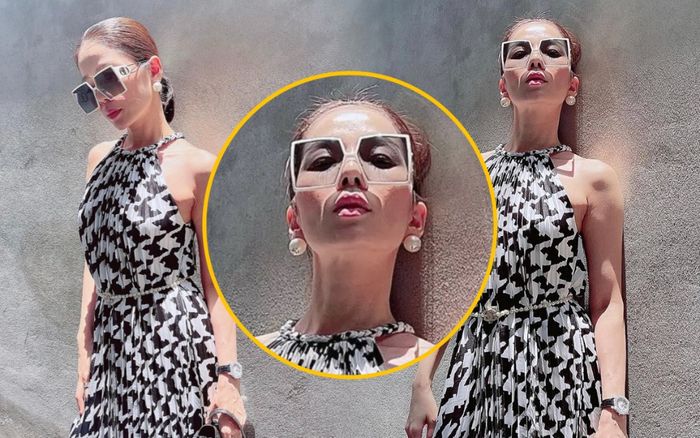 Lệ Quyên lên đồ sang chảnh chụp hình, nhưng sao gương mặt trông cứ như... dọa ma thế này?