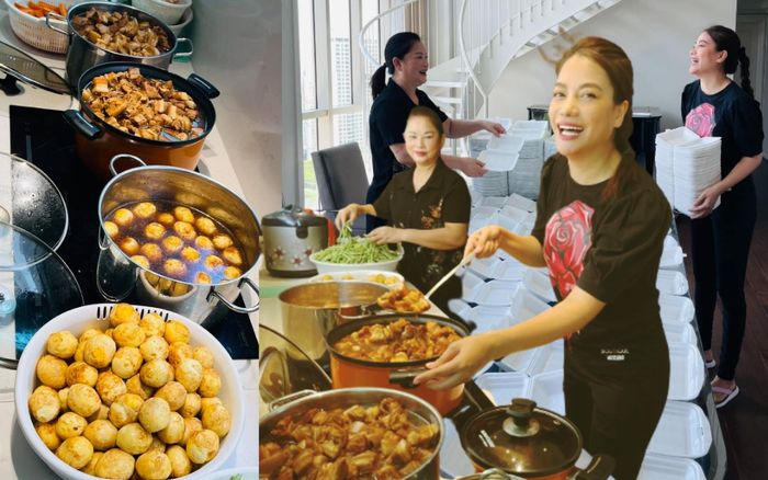 Trương Ngọc Ánh và mẹ nấu cơm cho y bác sĩ trong khu cách ly, dân mạng hết lời khen ngợi