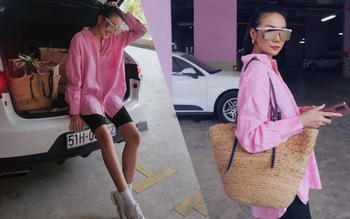 Chị đẹp Thanh Hằng ghi điểm với set đồ giản dị nhưng cực chất khi đi siêu thị