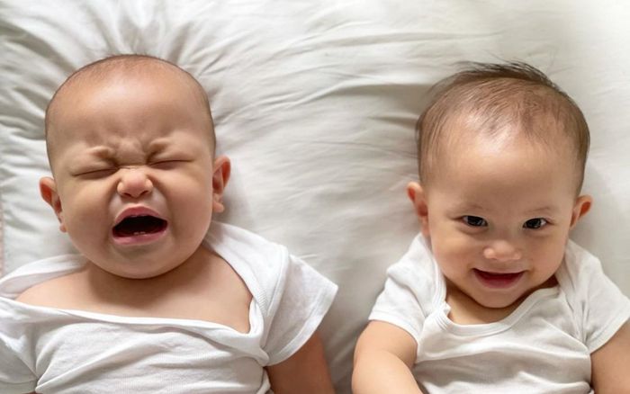 Đăng ảnh cặp sinh đôi đứa khóc đứa cười, Hồ Ngọc Hà không khỏi than thở về nỗi lòng của một người mẹ