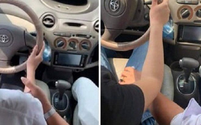 Xôn xao clip thầy giáo dạy lái xe liên tục đụng chạm vùng nhạy cảm của học viên nữ