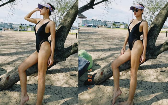 Văn Mai Hương hiếm hoi diện bikini khoe body 'mướt mượt' cùng vòng 3 'tràn viền'
