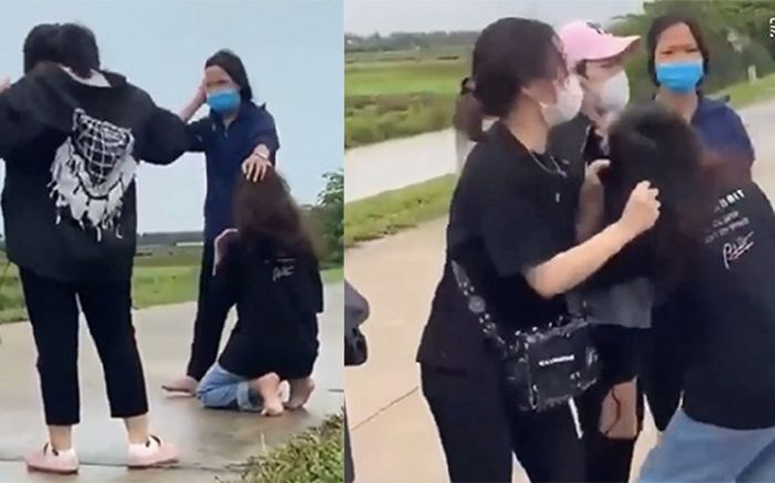 Thiếu nữ bị đánh hội đồng giữa đường, tiếng cổ cũ của nam thanh niên quay clip càng gây phẫn nộ hơn