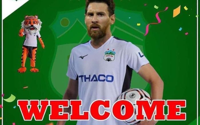 Ảnh chế Messi chia tay Barca, gia nhập CLB HAGL của bầu Đức