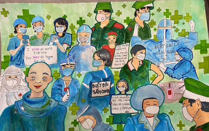 Những khoảnh khắc đẹp mùa dịch thu bé lại trong bức tranh của nữ sinh 14 tuổi