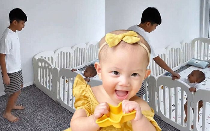 Hết chơi piano rồi luyện thanh, Lisa nhà Hồ Ngọc Hà giờ còn được anh hai Subeo dạy nhảy cực sung