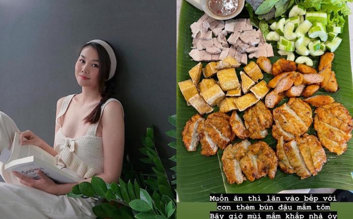 Không những biết thêu thùa, siêu mẫu Thanh Hằng còn biết nấu bao món ngon
