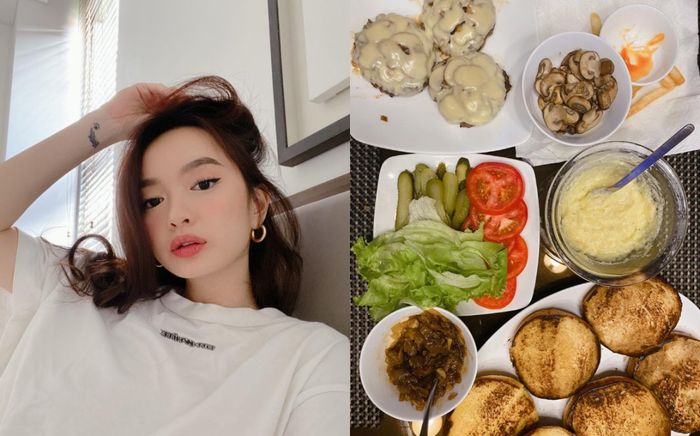 Kaity Nguyễn đãi cả nhà món Burger bò Truffle ngon như nhà hàng Tây