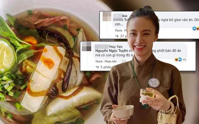 Đăng ảnh 'tô phở địa long', Angela Phương Trinh bị chỉ trích 'ăn chay mà bày người ta bỏ giun đất vào'