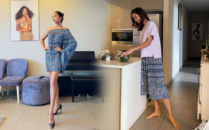 Quần 80 ngàn của mẹ, H'Hen Niê mix ra bộ váy sang chảnh, đẳng cấp Top5 Miss Universe là đây!