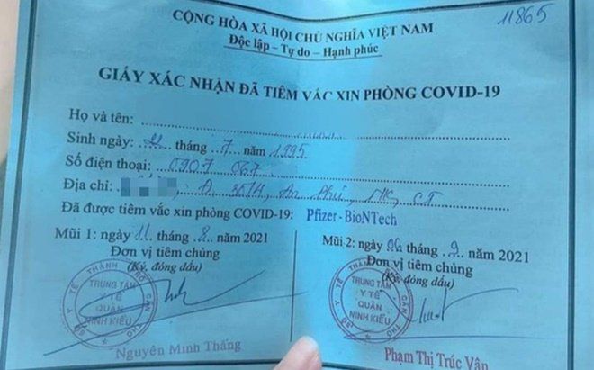 Xác minh thân nhân cô gái khoe tiêm 2 mũi vaccine Pfizer nhờ 'xin ông anh'