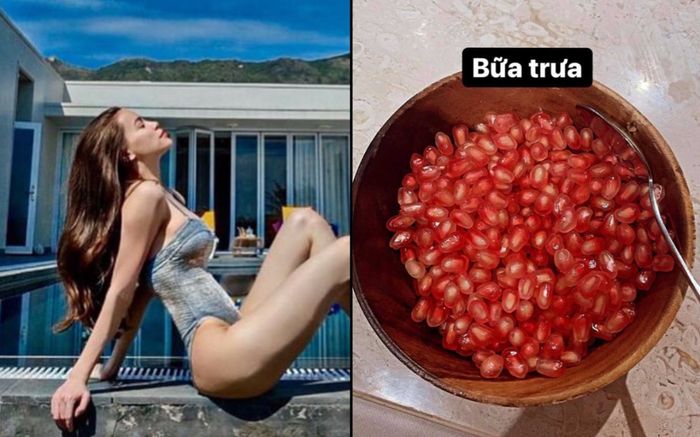 Hà Hồ Kim Lý toàn ăn kham khổ thế này, bảo sao body chẳng chút mỡ thừa