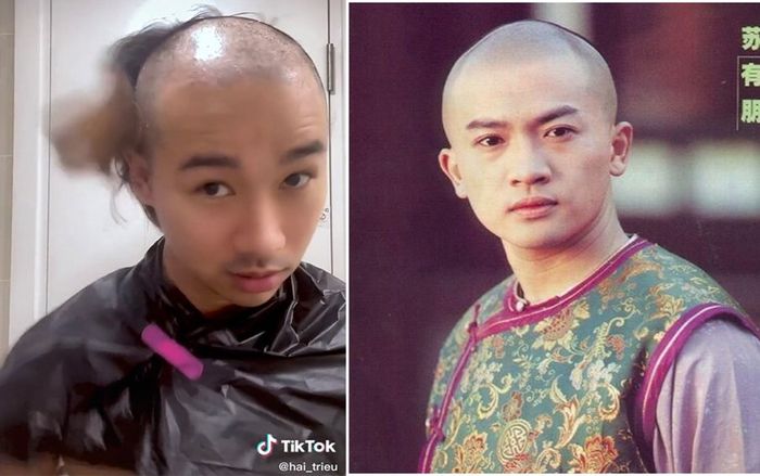Hải Triều 'chơi lớn' hướng dẫn netizen cắt kiểu tóc 'Ngũ A Ca' cạo trọc nửa đầu